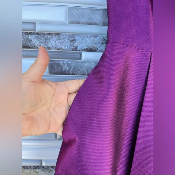 Dsquared2 purple Silk Bow Neckline Balloon Hem Dress S/40 - Picture 6 of 13